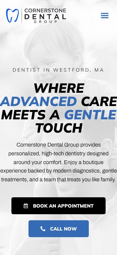 Cornerstone Dental Group on a phone