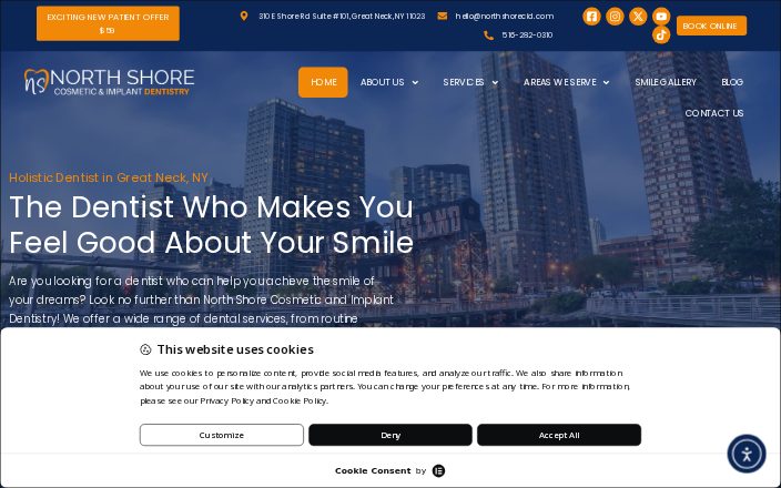 North Shore Cosmetic and Implant Dentistry: the website Dental Space built, Great Neck, NY